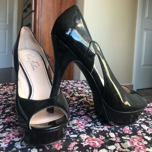 Black High Heels W/ Toe Opening
